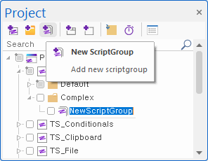 New Script Group 동작