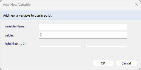 Add Variable 다이얼로그